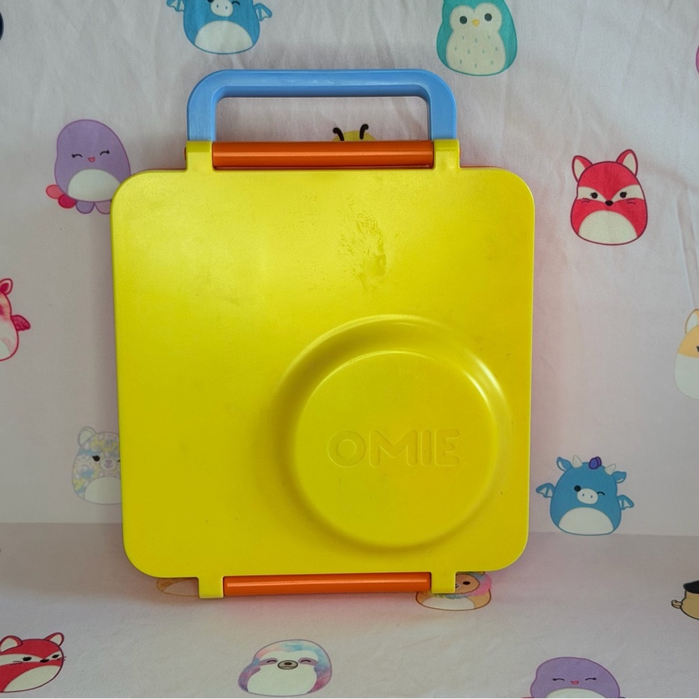 OmieBox Bento Lunch Box Yellow & Orange | Kids School Lunch